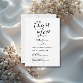 Convite Charme de Amar Casamento Elegante e Branco