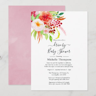 Convite Charme Rústico Elegante Chuveiro Drive By