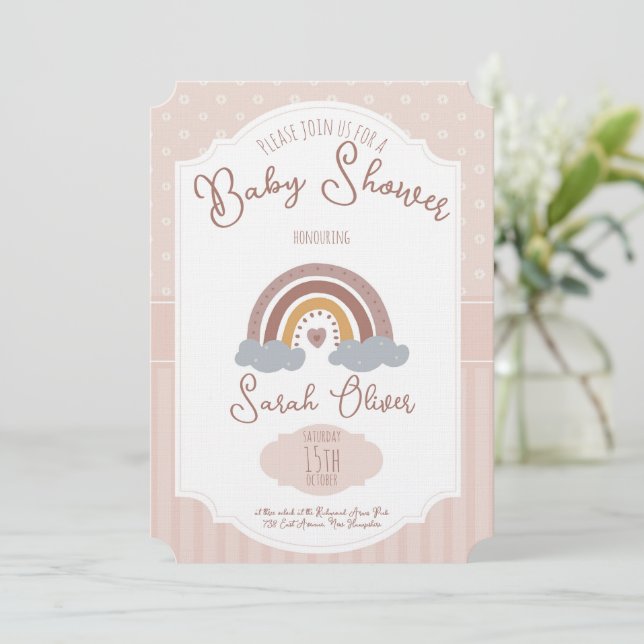 Convite Charming Bubblegum Delight Baby Shower Invitations (Em pé/Frente)