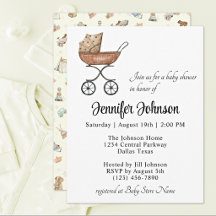 Charming Carruagem de Vime Antigo Boho Baby Shower