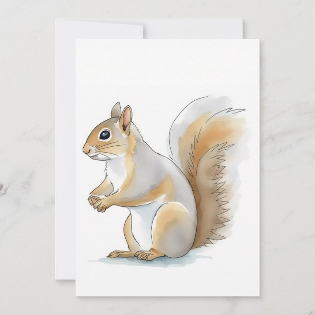 Convite Charming Squirrel (Frente)