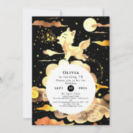 Convite Charming Woodland Wolf Birthday