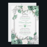 Convite Charra Mis Quince Borboleta<br><div class="desc">Dusty Green Mexicano Charra Mis Quince Borboleta Convite Mis Quince Anos,  15 Birthday</div>