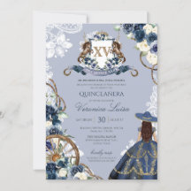 Charro Horse Crest Royal Marinho Blue Quinceanera