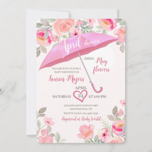 Convite Chás de abril Chá guarda-chuva