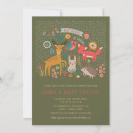 Convite Chás De Animais Da Floresta