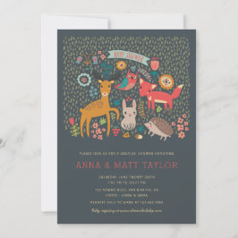 Convite Chás De Animais Da Floresta