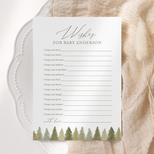 Convite Chás de fraldas de Madeira para bebê (Criador carregado)