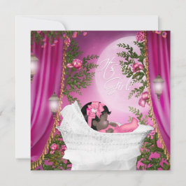 Convite Chás De Menina Rosa