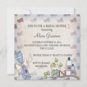 Convite Chás de panela (a beleza & Pamper o tema)