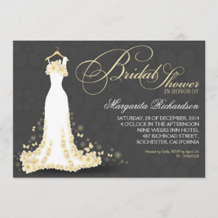 Convite chás de panela com vestido de casamento