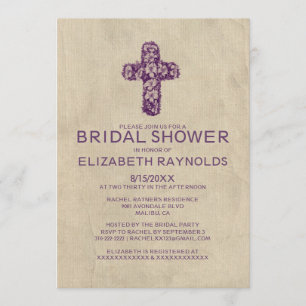 Convite Chás de panela da cruz do ferro do país