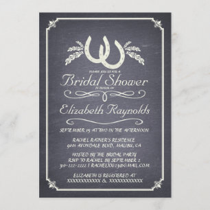 Convite Chás de panela da ferradura do país