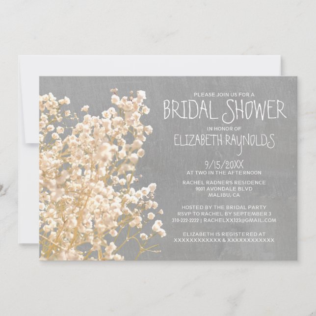 Convite Chás de panela da respiração do bebê (Frente)