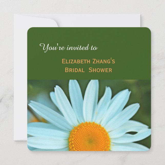 Convite chás de panela de flores brancas bonito e puras (Verso)