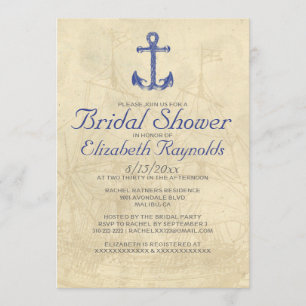 Convite Chás de panela do barco do vintage