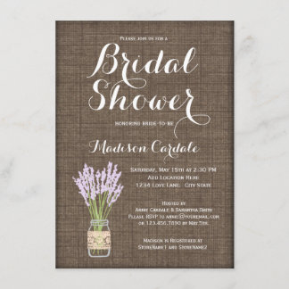 Convite Chás de panela do frasco de pedreiro do impressão