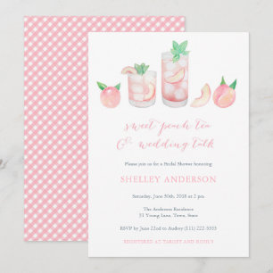 Convite Chás de panela do sul do chá doce do pêssego