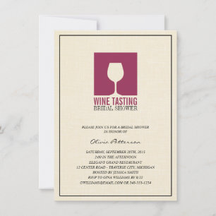 Convite Chás de panela elegantes da degustação de vinho