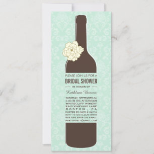 Convite Chás de panela elegantes do vinho do vintage