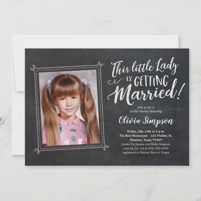 Convite Chás de panela engraçados da foto velha (Frente)