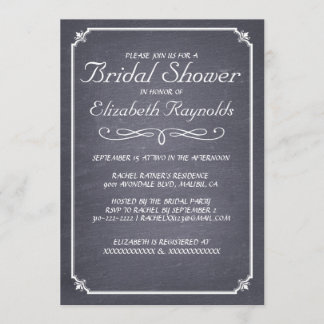 Convite Chás de panela pretos & brancos do quadro