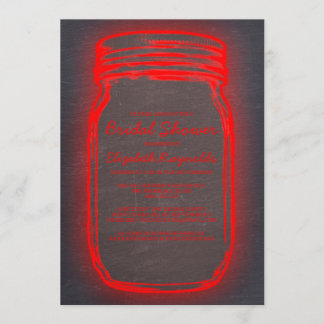 Convite Chás de panela pretos & vermelhos do frasco de