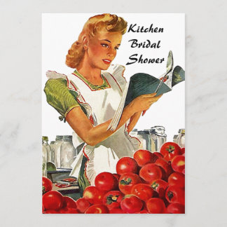 Convite Chás de panela retros da cozinha do vintage