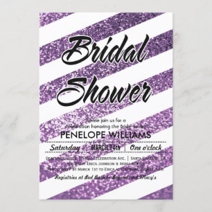 Convite Chás de panela roxos do brilho