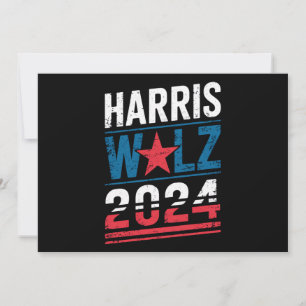 Convite Chave de Harris Waltz 2024 Eleição Kamala Harris T