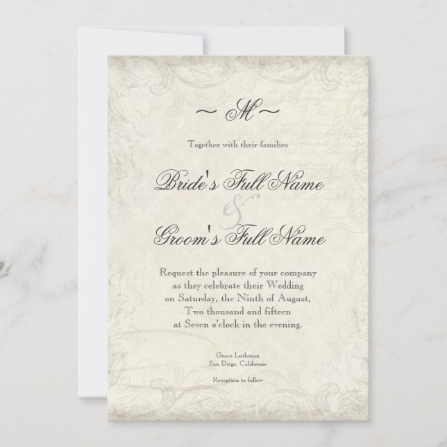 Convite Chave do meu Coração, Casamentos de Sujeira de Dov (Frente)