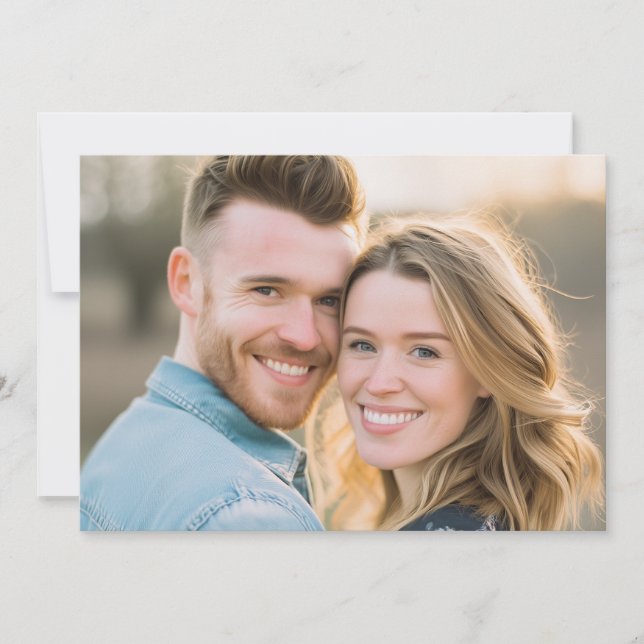 Convite Cheerful Blue Denim Photo (Frente)