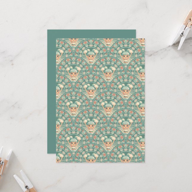 Convite Cheerleader Retro Imprimível Floral Mandala Scallo (Frente/Verso In Situ)