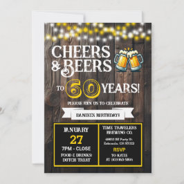 Convite Cheers and Beers to 60 Years Brewery Birthday