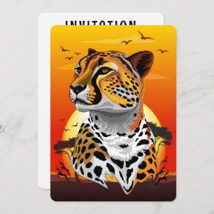Convite Cheetah African Feline Wild Animal