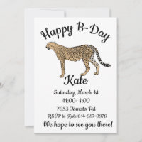 Cheetah Happy Birthday
