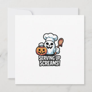 Convite Chef Boo – Spooky Cute Halloween Ghost Spoon