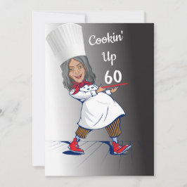 Convite Chef 🎉 Engraçado Cook 60 anos Engraçado