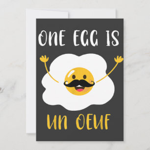 Convite Chef - Um Ovo É Un Oeuf Piada Engraçada de Ovo Fra