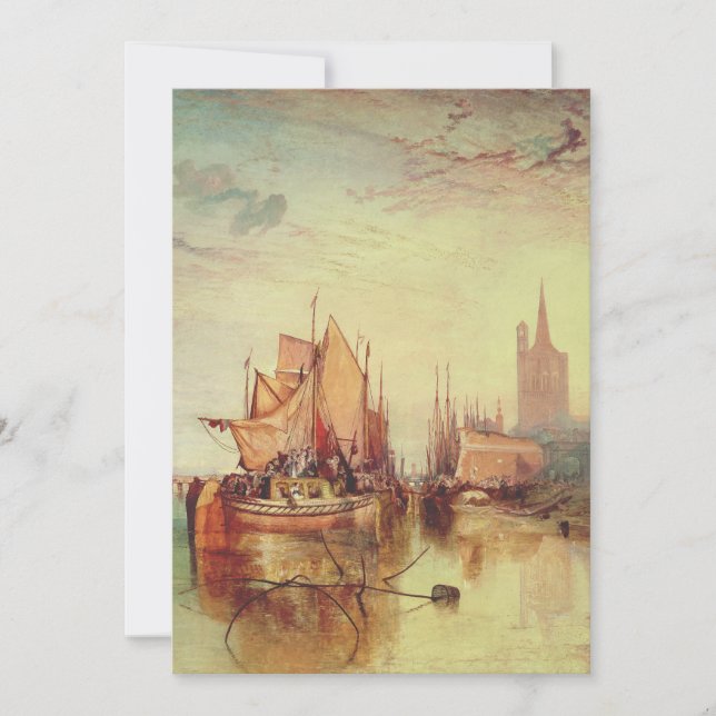 Convite Chegada de um Barco a Vapor por Joseph Turner (Frente)