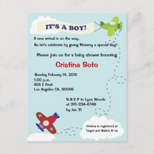 Convite Chegada do avião