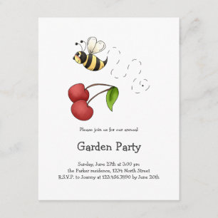 Convite Cherries - Bee e Cherries
