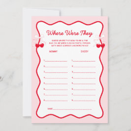 Convite Cherry Baby Shower Where Were They Game