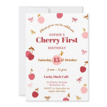Convite Cherry Birthday