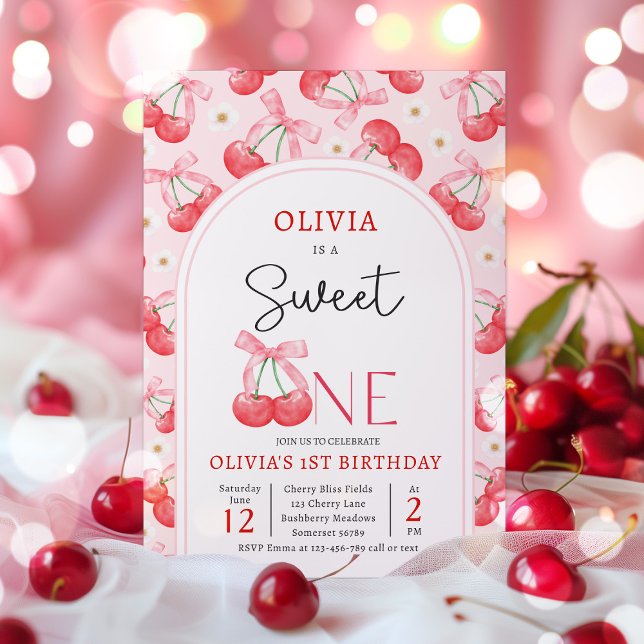 Convite Cherry Birthday - primeiro aniversario do Cherry (Criador carregado)