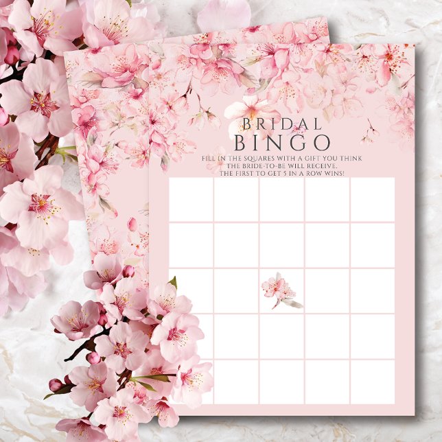 Convite Cherry Blossom Delight Chá de panela Bingo Game (Criador carregado)