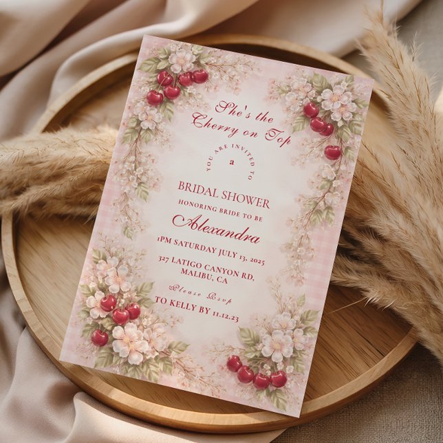 Convite Cherry Blossom Garden Romance Bridal Shower (Criador carregado)