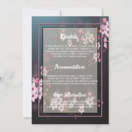 Convite Cherry Blossom Geométrico Floral