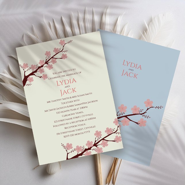 Convite Cherry Blossom Themed Weditation (Criador carregado)