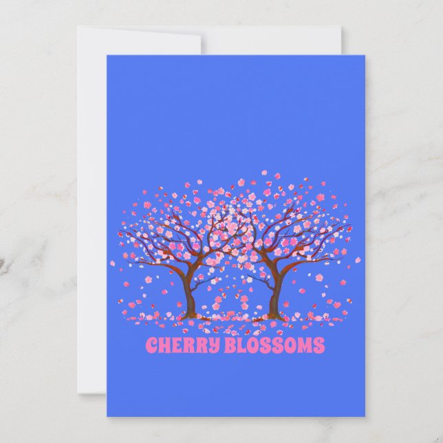 Convite Cherry Blossomo Pink Neve Globo (Frente)